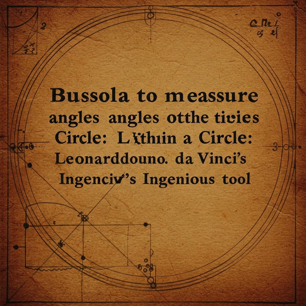 Bussola to Measure Angles Within a Circle Leonardo da Vinci