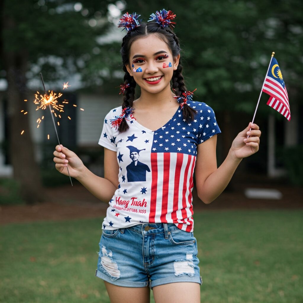 ​Hawk Tuah Girl 4th of July Outfit