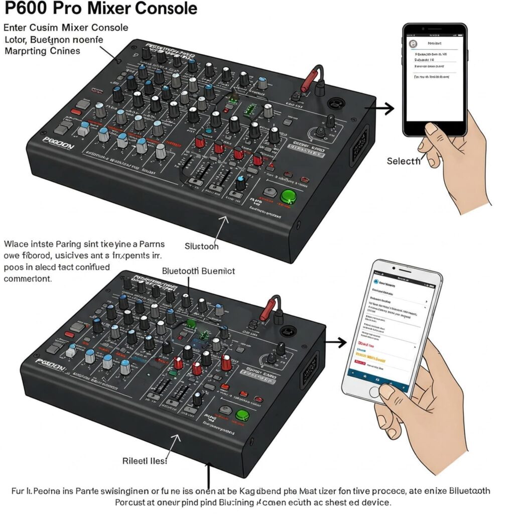 P600 Pro Mixer Console Bluetooth Pairing